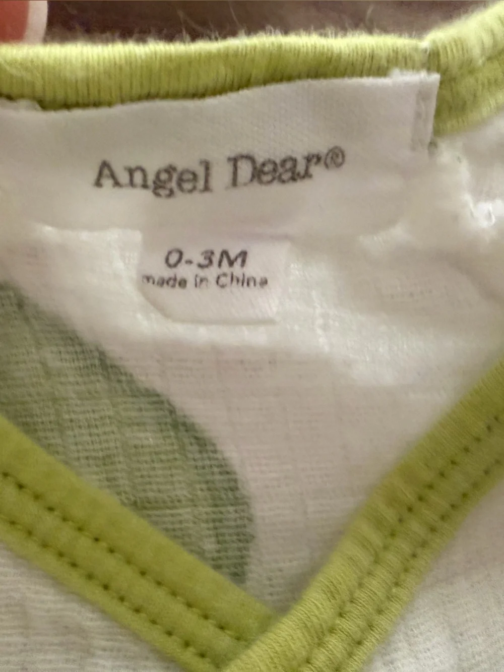 Angel Dear Avocado Print Wrap-Front Romper with Matching Hat - White & Green